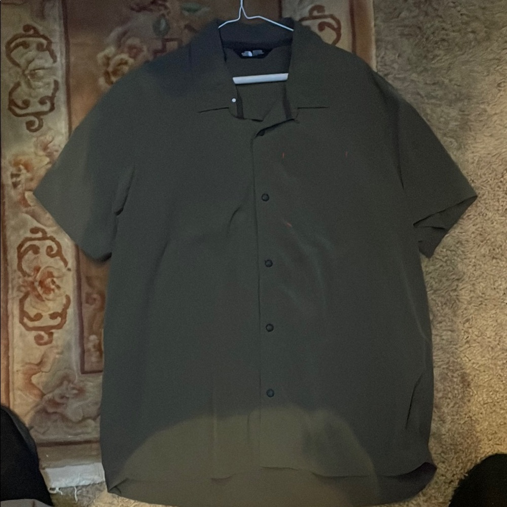 The North Face Men's Dark Green Button Down Shirt